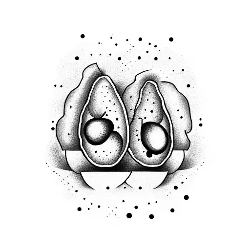 Two Parts Of Avocado In Love Brightest