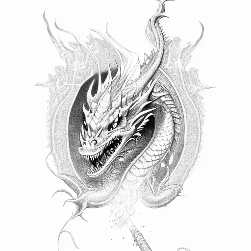 Realiatic Dragon Breathing Fire