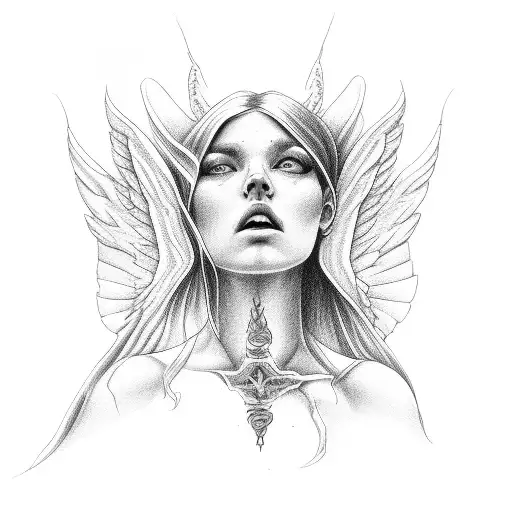 Angel And Inscription Sinner