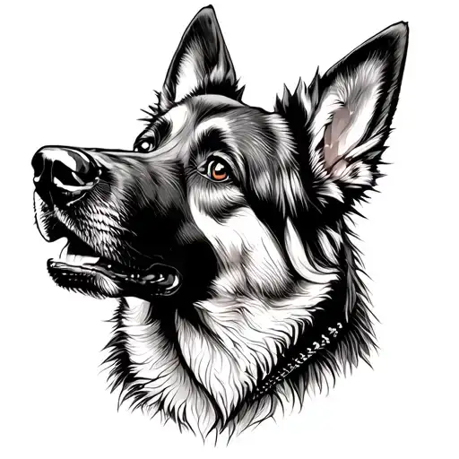 German Shepherd With Spikes