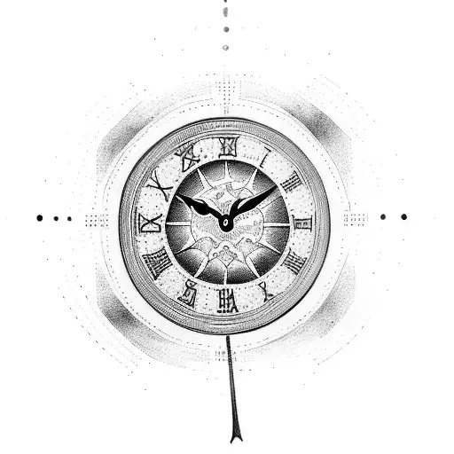 God In Roman And Clock