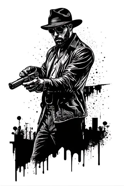 Gangster Silhouette Working