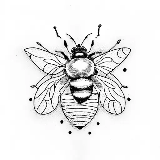 Outline Of A Small Bee
