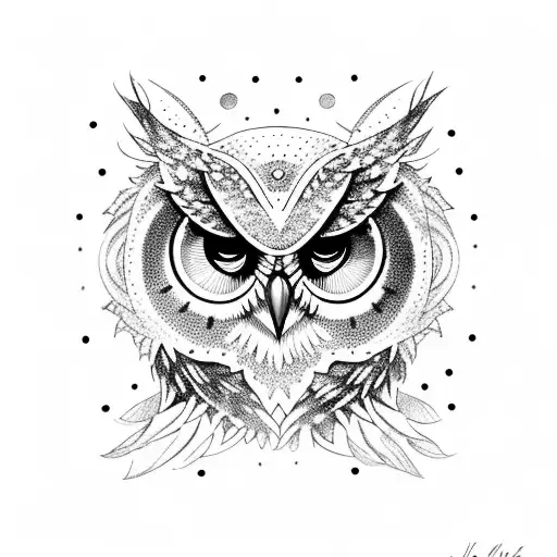 Owl Moon Stars Heart