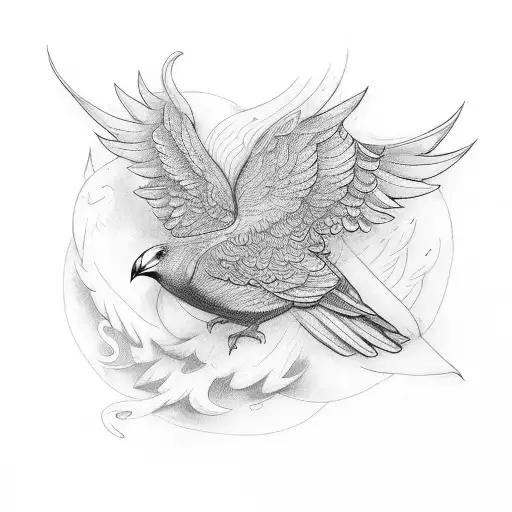 Bird With Wings Spread Representing Constant Improvment