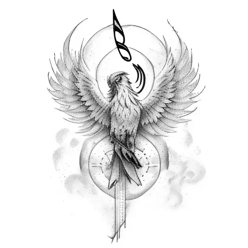Phoenix With Musical Notation