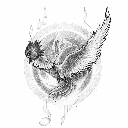 Phoenix With Musical G Cleff