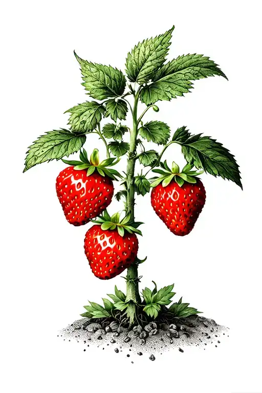 Strawberry Plant Growing