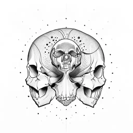 Adrenaline Molecule Forming A Skull Shape