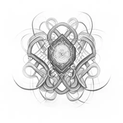 Chain Of Dna Braiding The Forearm