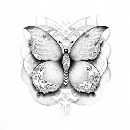 Roman Numerals With Butterflies Around It