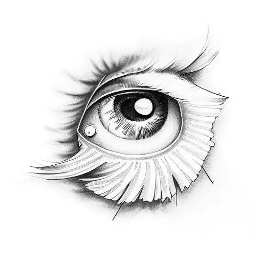 Eye And Angel Statue