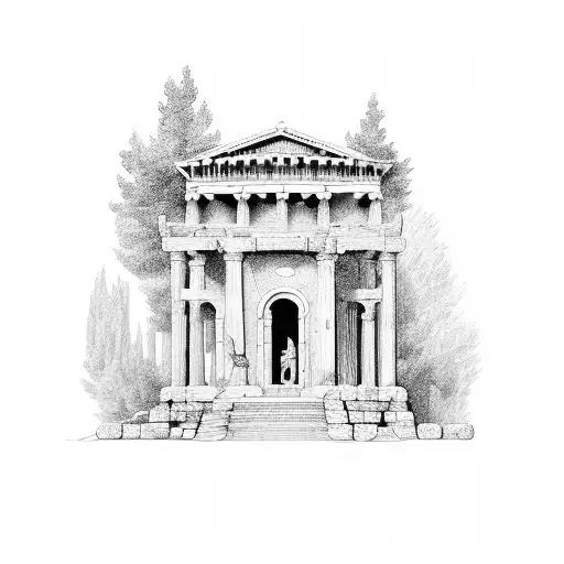 An Ancient Greek Or Roman Building With Intricate Details