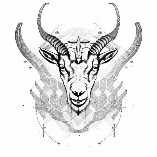 A Series Of Subtle Goat Horns Forming An Abstract Pattern Along The Arms