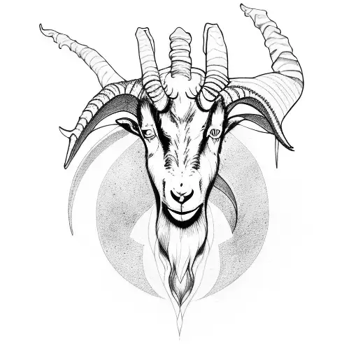 A Series Of Subtle Goat Horns Forming An Abstract Pattern Along The Arms