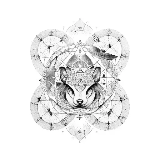 Ancient Zodiac Constellations Intertwined With Floral Patterns