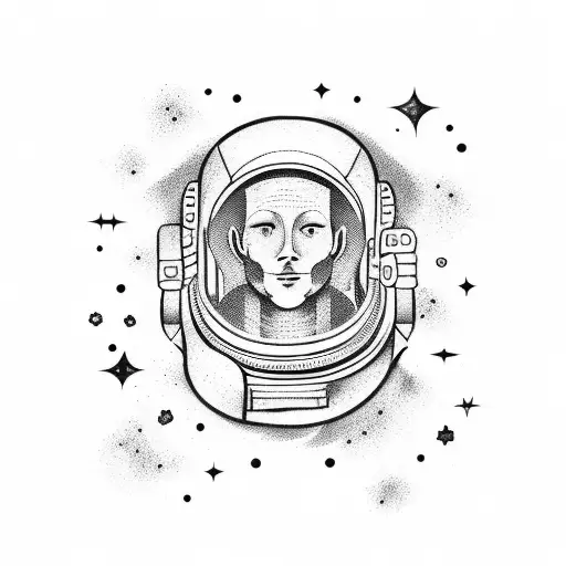 Astronaut With Galaxy