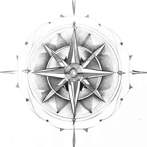 5 Side Circle With Compass