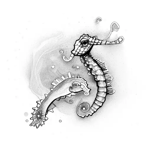 Seahorse Riding Turtle