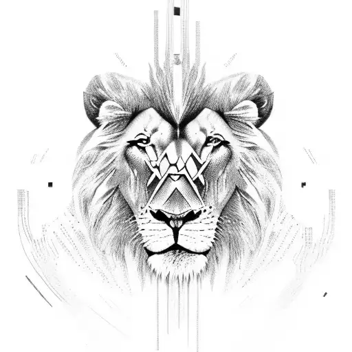 Lion King In Hand Print With Heartbeat