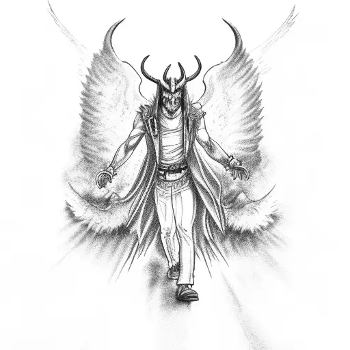 Lucifer Entering Hell After Being Expelled From Heaven