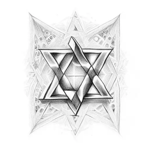 A Star Of David Made Of Intricate Book Pages