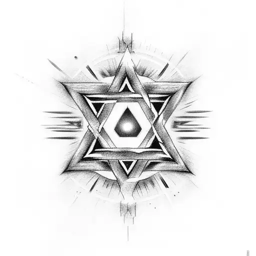 A Star Of David Made Of Lightsabers