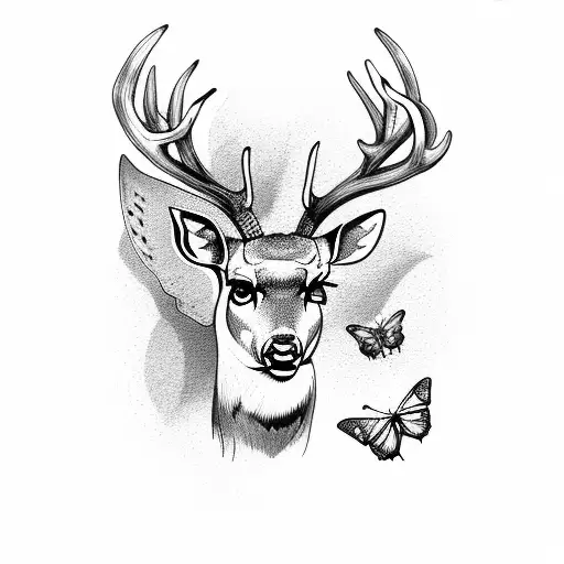 Deer With Butterfly Wings