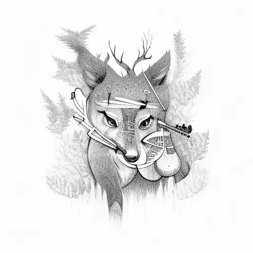 A Cinematic Forest Scene With Animals Playing Musical Instruments