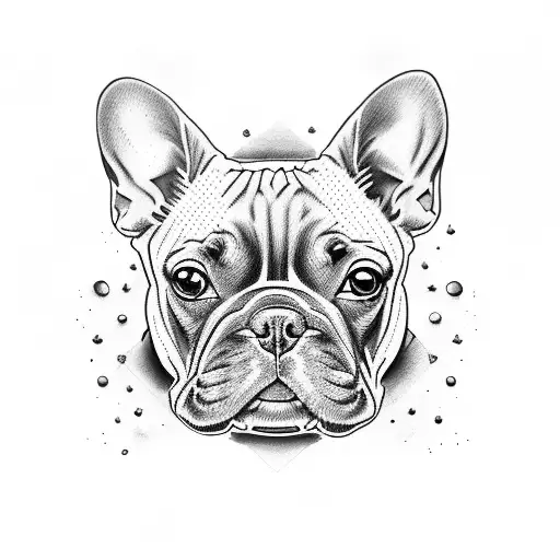 Mother Daughter Tattoo With French Bulldog