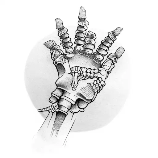 Skeleton Hand Outline