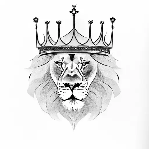 Lion With Crown And Soccer Ball