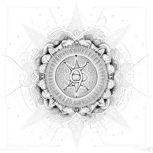 A Psychedelic Mandala With Catholic Symbols Incorporated