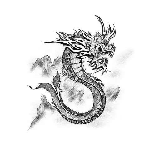 Rectangular Japanese Dragon