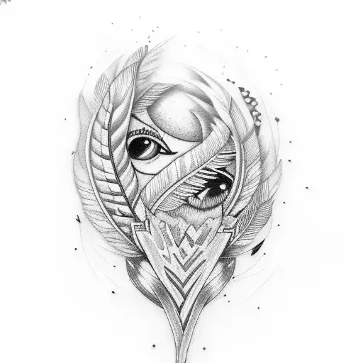 Feather With Trinity Knots