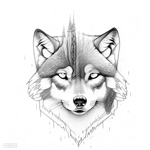 Beautiful Girl With Wolf Fur