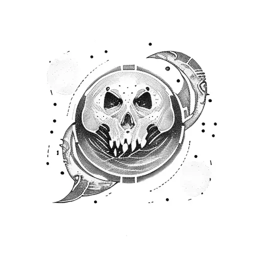 Ripped Card With A Moon