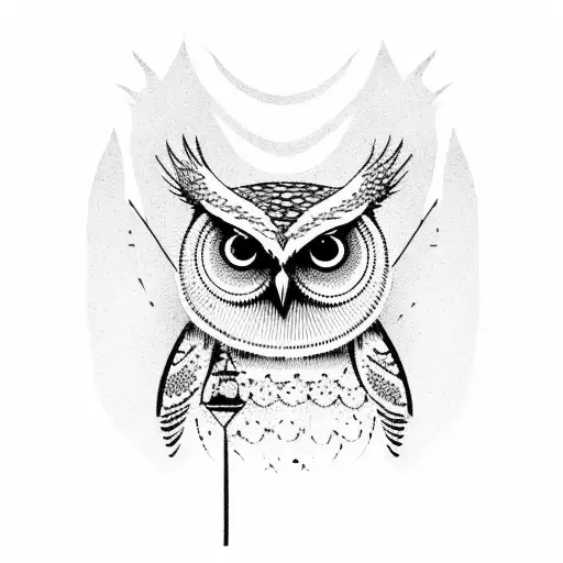 Owl Landing On A Tree