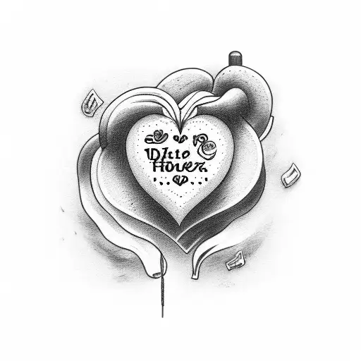 Heart With Date And Words