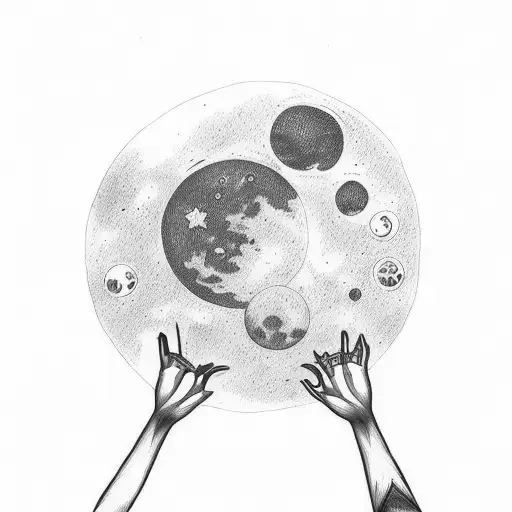 Moon With A Flying Man