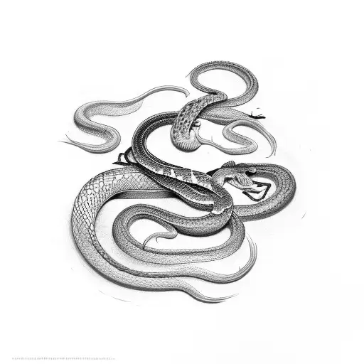 Snake Wrapped Around The Name Sanchez