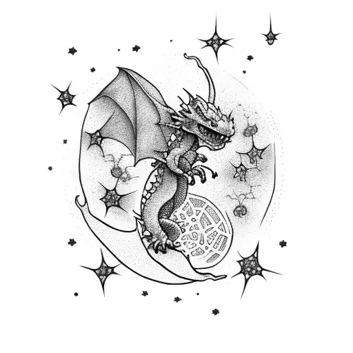 Little Dragons Flying Among The Stars