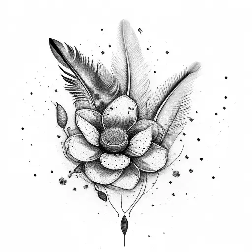 Feathers Blossom Flowers Waterfall