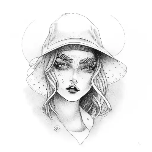 Gangster Woman With Hat