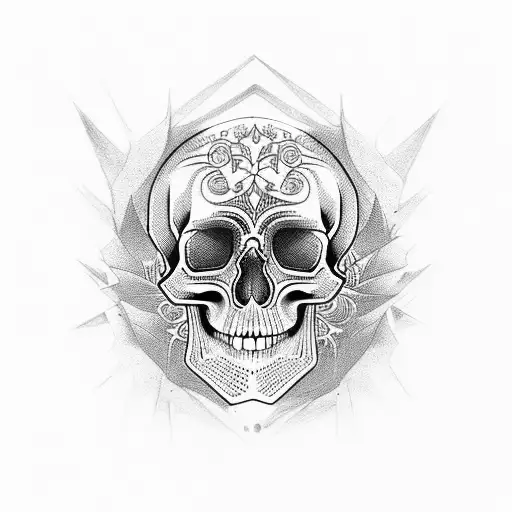 Beautiful Psychedelic Skull