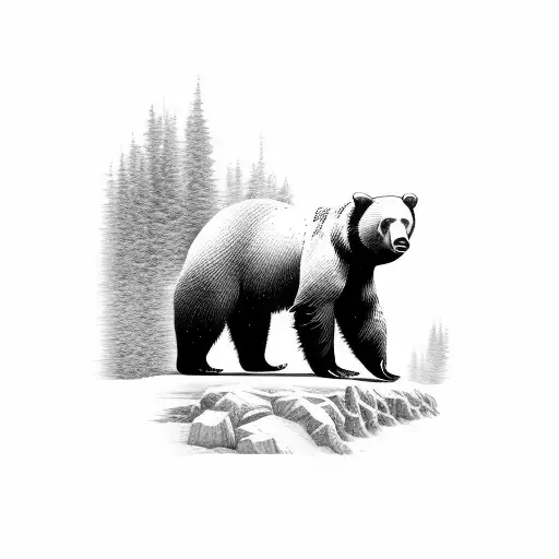 Bear Over A Frightened Pigays The Violin