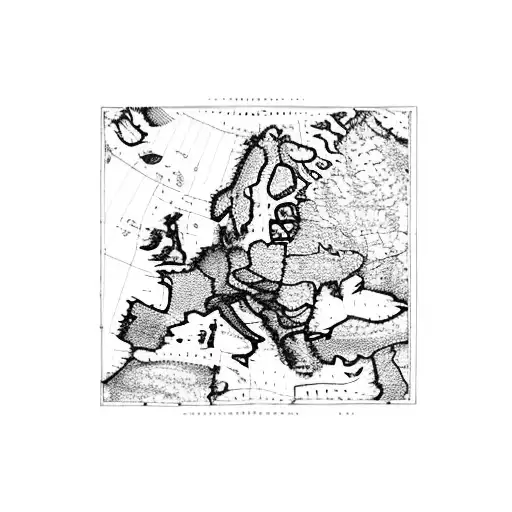A Detailed Map Of Europe With A Dotted Line Tracing Your Favorite Travel Route