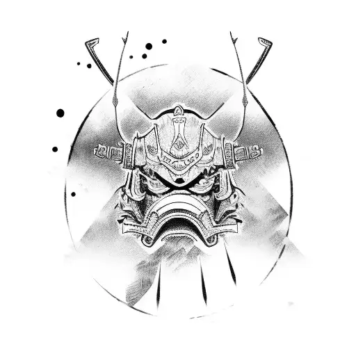 Samurai With Japanese Letters