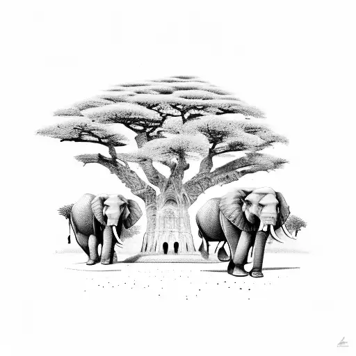 Sequoia Trees As Cave Formations African Elephant