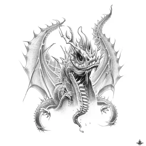 Sea Monster Dragon Spine